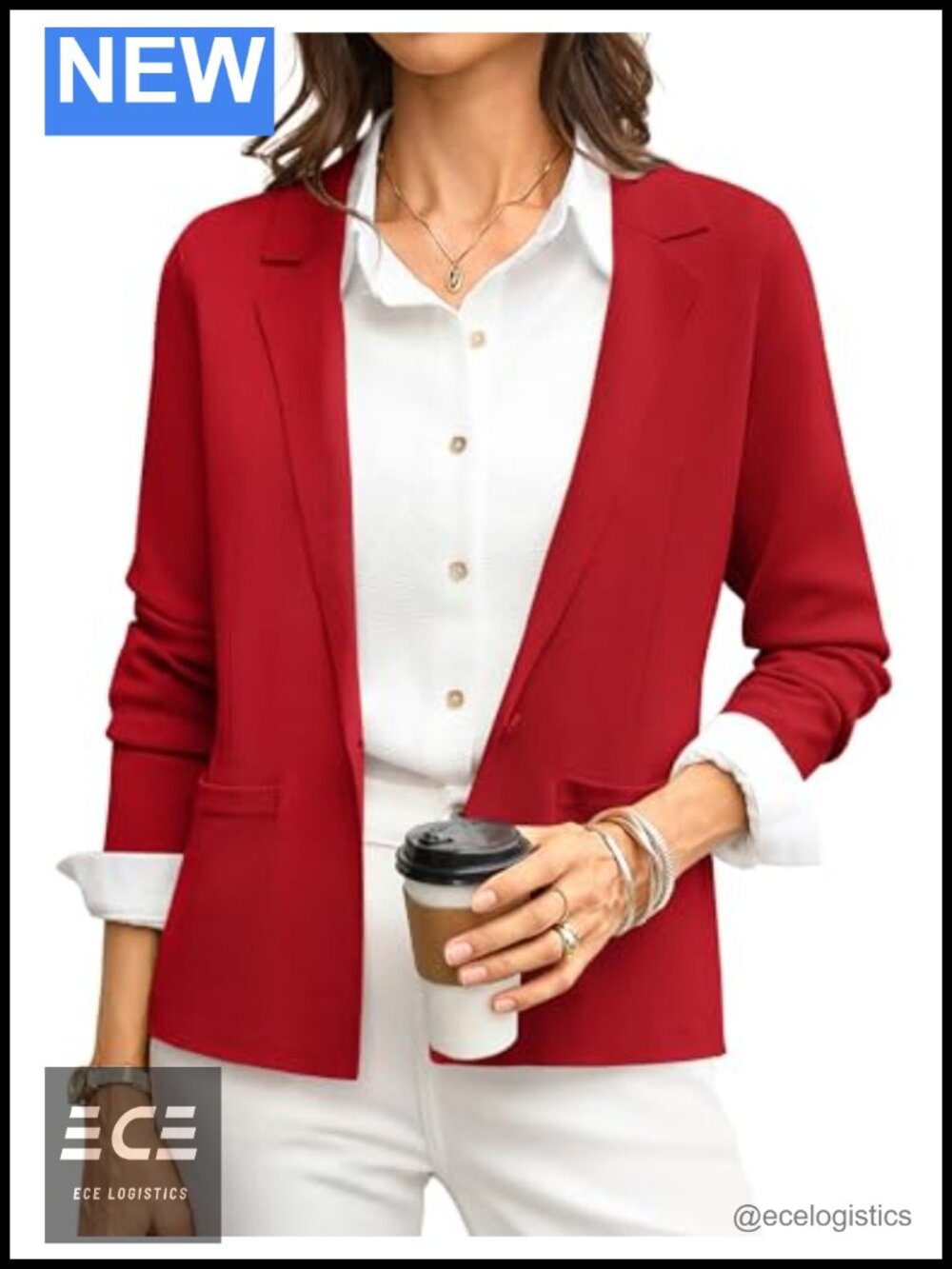 Womens Sweater Blazer Knit Crop Business Casual Work Cardigan